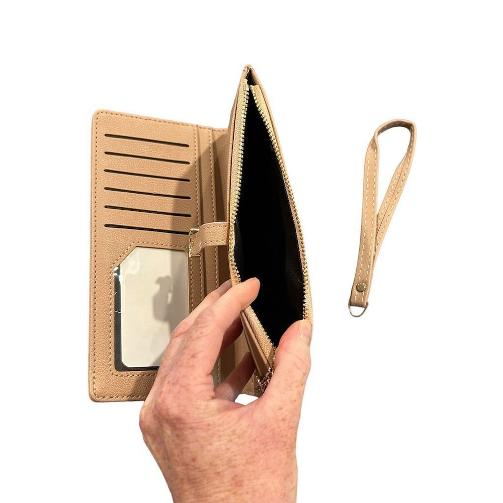 Forever Young Leather Wristlet Wallet Coin Purse - Picture 6 of 9
